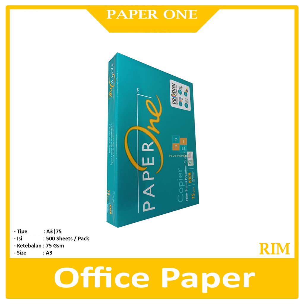 

PAPER ONE - Kertas Fotocopy A3 75 Gram - Rim