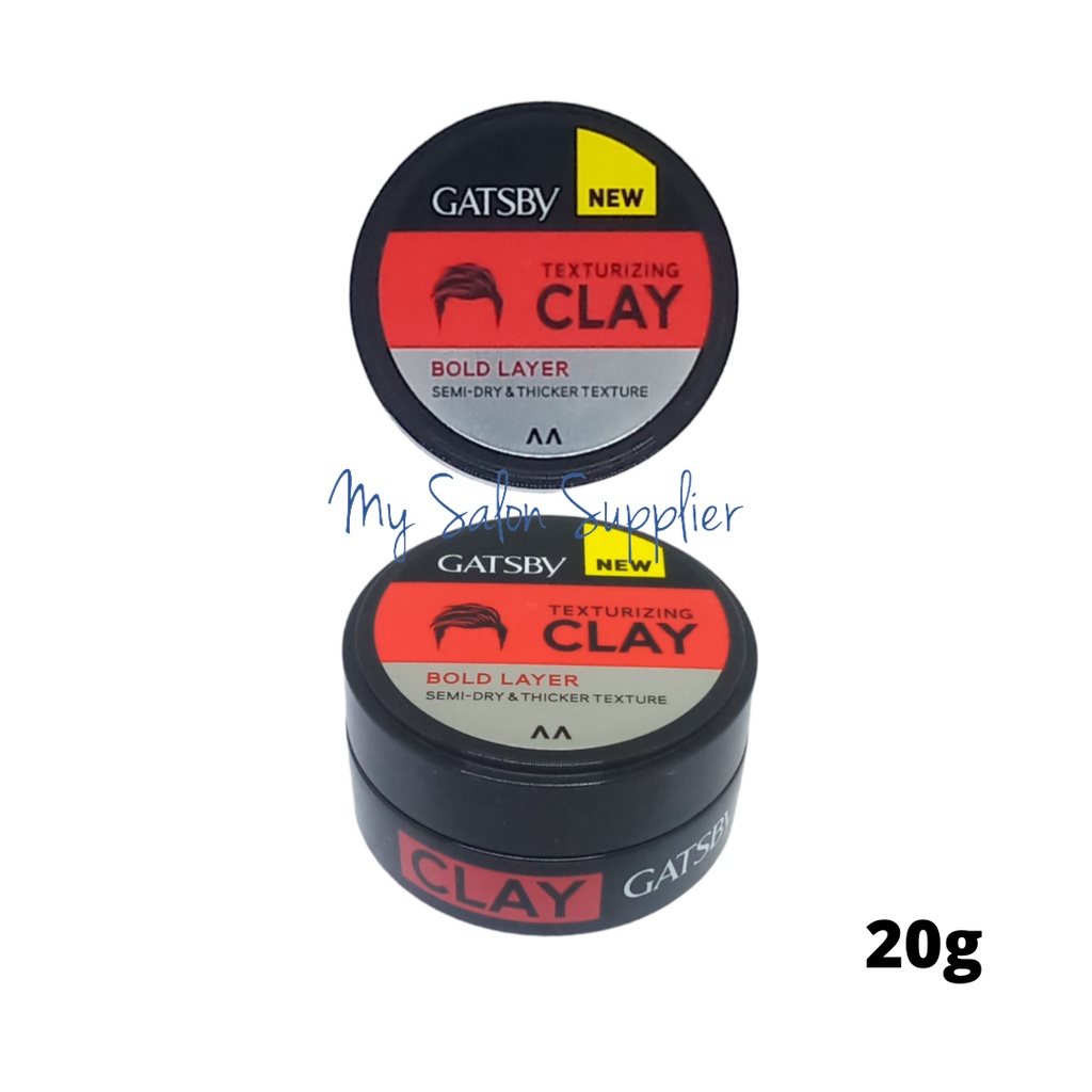 Gatsby Texturizing Clay Bold Layer Semi Dry & Thicker Texture 20g