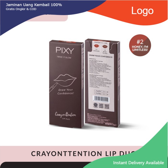 New PIXY Crayonttention Lip Duo - 02 Honey, I'm Limitless