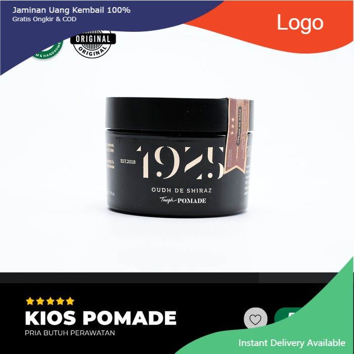 New Pomade Water Based Premium 1925 Oudh de Shiraz Tough Pomade