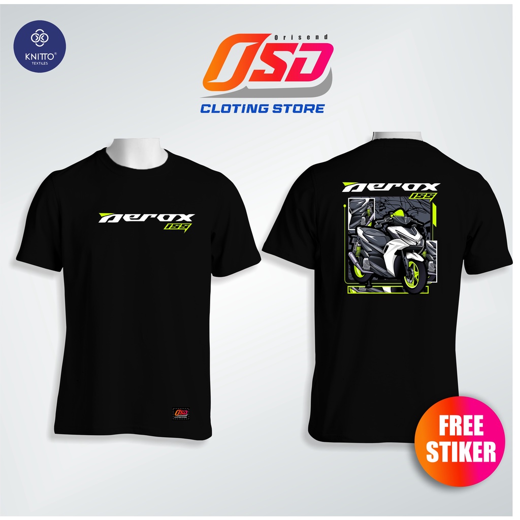 Kaos Komunitas Yamaha Aerox 155 Cc Katun Combed Sunmori D2