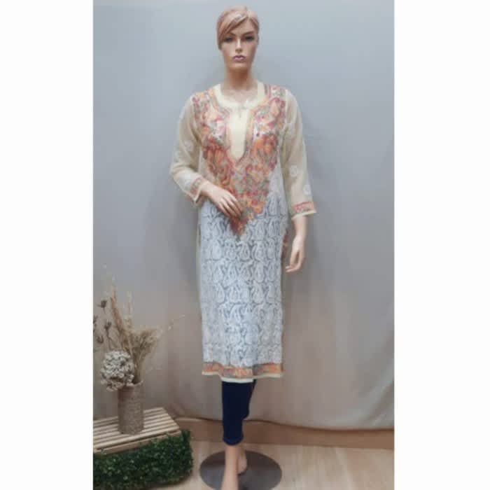 Long Kurti India Hand Made Sifon Georgette/Atasan Wanita/Baju India