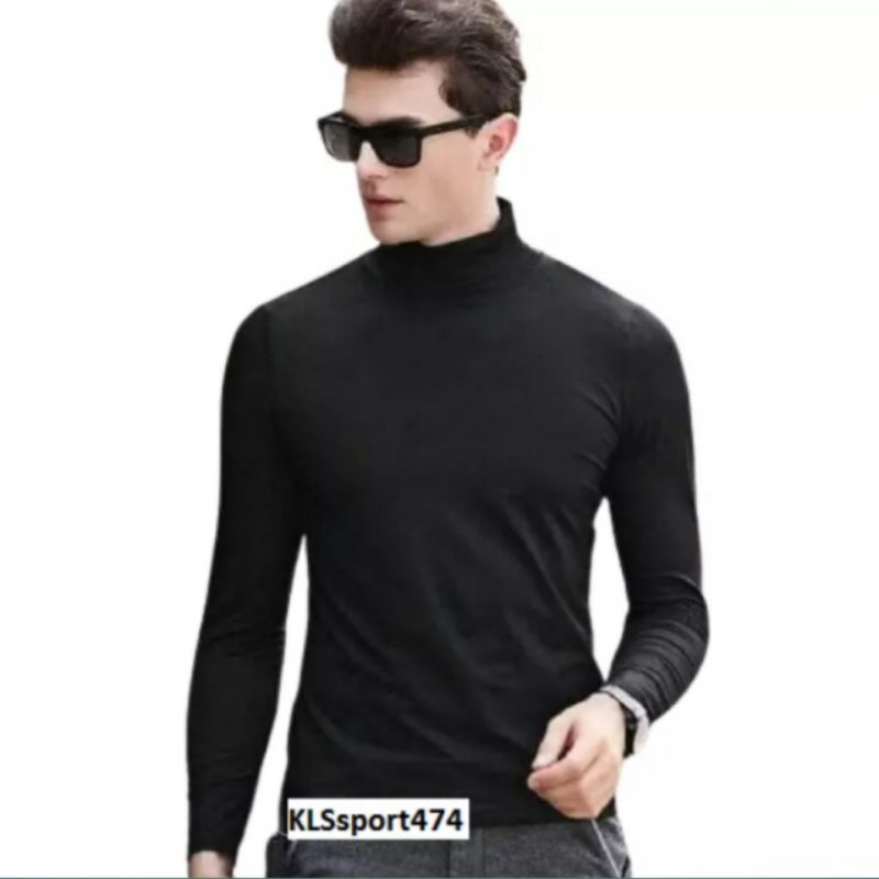 ATASAN OLAHRAGA - BAJU MANSET BASELAYER LENGAN PANJANG DALEMAN KAOS OLAHRAGA PRIA MANSET HITAM MANSE