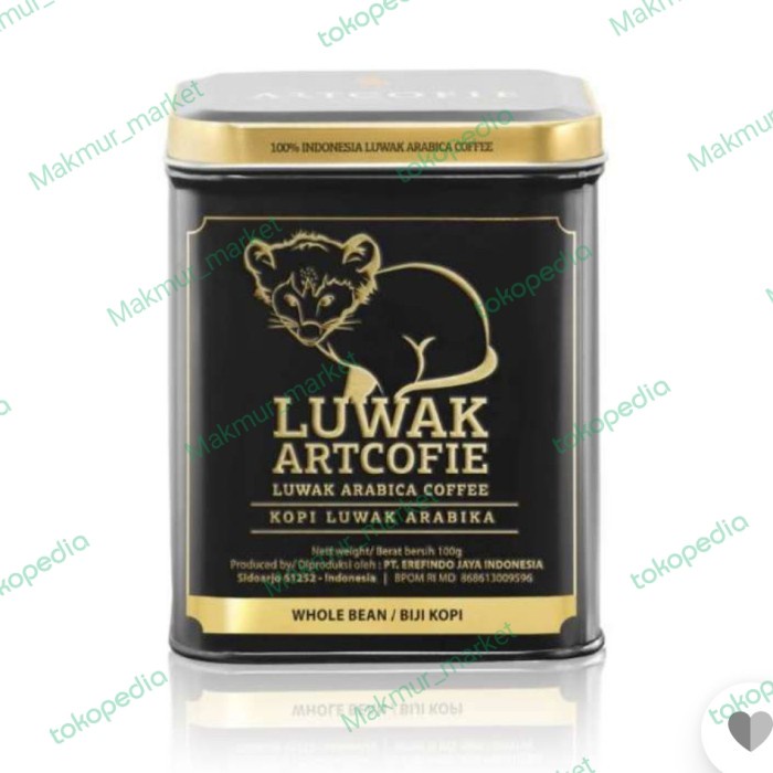 

ARTCOFIELUWAK COFFEE GROUND/WHOLE TIN 100GR - ground tin