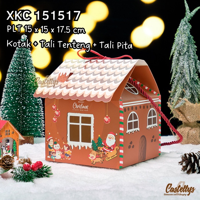 

XKC 151517 5 Pcs Kotak Natal Cookies Permen Snack Hampers Christmas