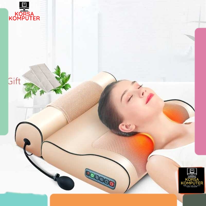 Alat Terapi Pijat Leher KEpala Bantal Kesehatan Tidur Bantal Pijat Leher Infrared Heating Neck Shoul