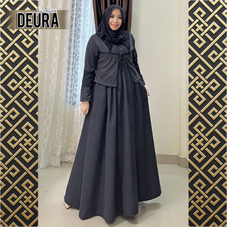 DEURA FASHION - Set Gamis Wanita Deura D346 / Gamis Deura Terbaru / Gamis Deura Original