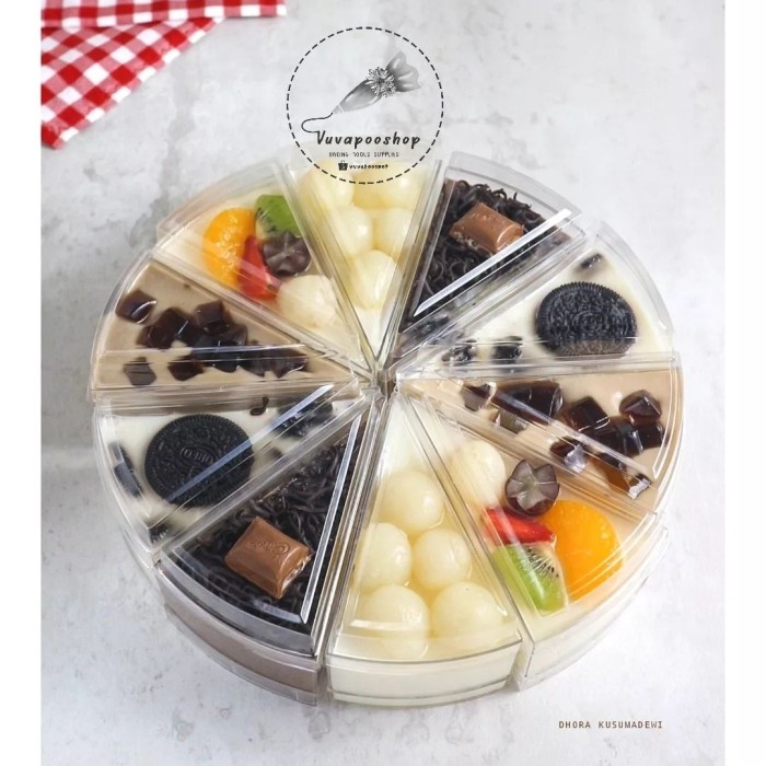 NEW Cup Puding Segitiga isi 10pcs Cup Puding Slice Cake Gelas Puding