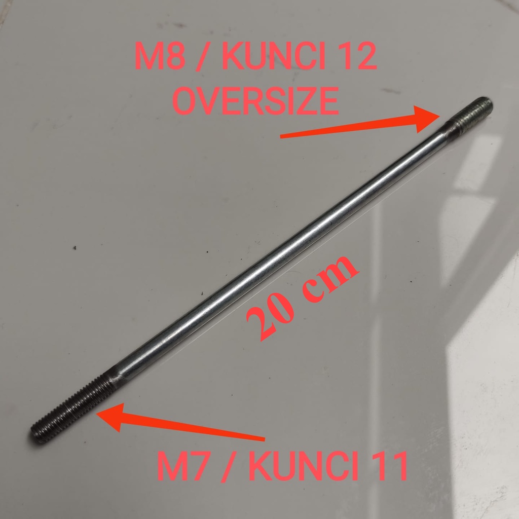 Baut 11 12 Ancer tanem tanam block blok Tusuk Sate Bolt Stud HEAD BLOK SEHER  BEAT VARIO 110 karbu l
