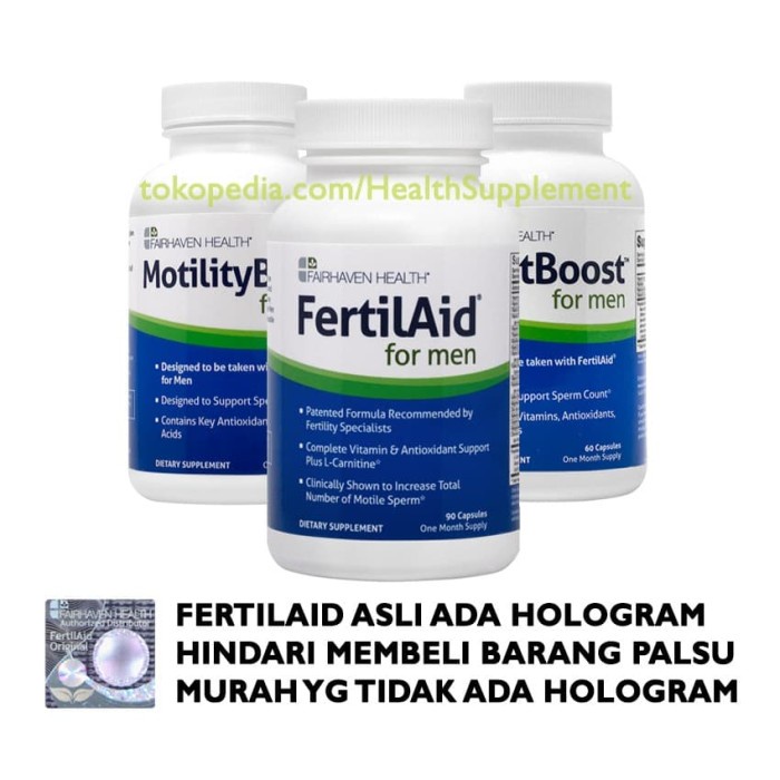 

New FertilAid for Men+Countboost+Motilityboost : Tingkatkan Kesuburan Pria