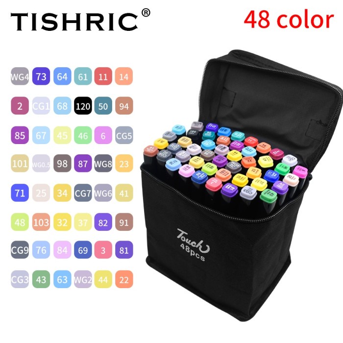 

[JL-0852] 80 Pcs Spidol Sepidol Gambar Warna Warni 1 Set Lengkap Murah Art Anak - 48 Warna