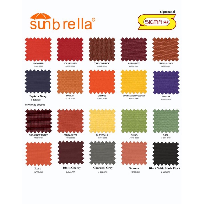 KAIN CANOPY AWNING SUNBRELLA UKURAN 1.50 Meter