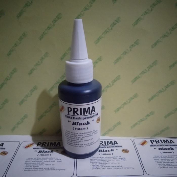 

Best Seller Tinta stempel flash permanen 3 in 1 kemasan 100 ml bisa untuk plastik - Hitam