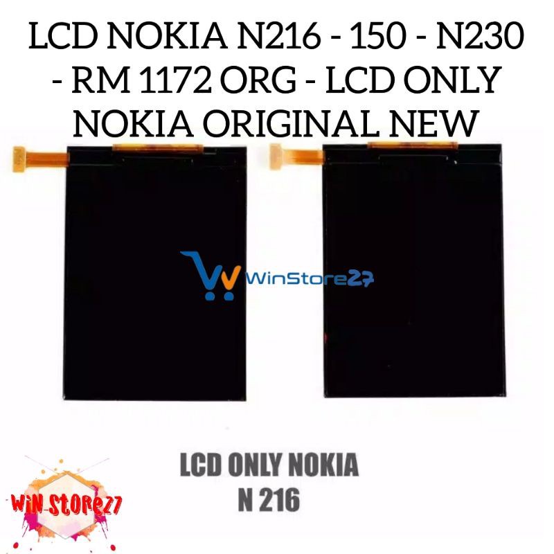 LCD NOKIA N216 - 105 - N230 - RM 1172 ORG - LCD ONLY NOKIA ORIGINAL NEW
