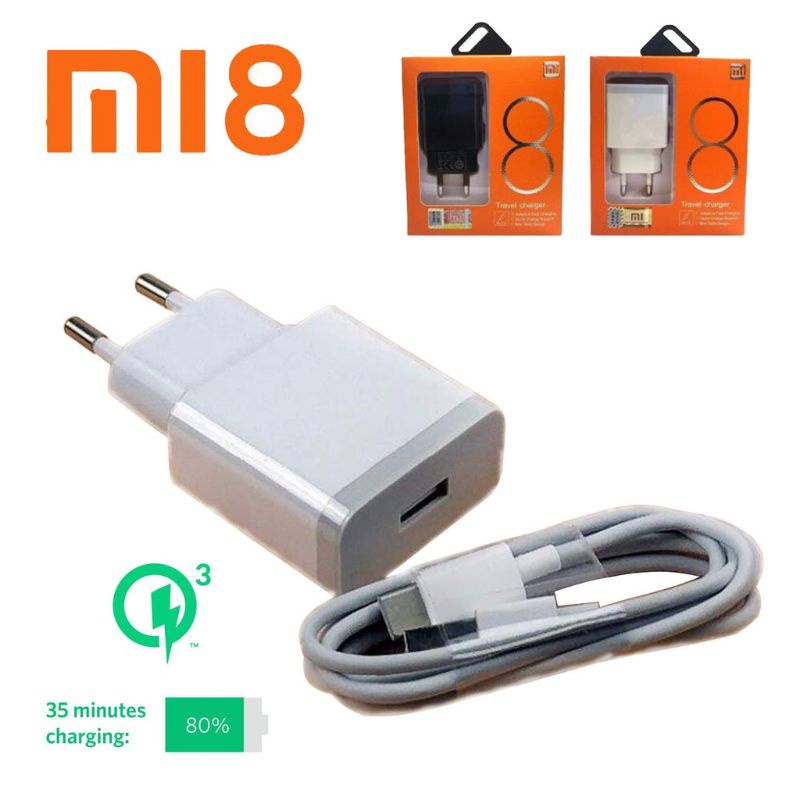 CHARGER XIAOMI MI-8 TYPE C - CHARGER CHARGER XIAOMI ORIGINAL