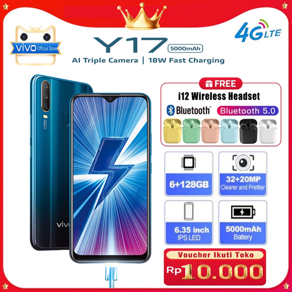 HP VIVO Y17 RAM 8/256GB New 99% Garansi 12 bulan Murah
