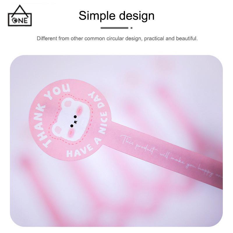 

COD❤️Stiker strip panjang stiker bulat stiker penyegelan kotak kue kue stiker penyegelan stiker dekoratif DIY-A.one