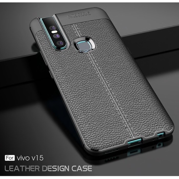CASE VIVO V15 V15 PRO CASE AUTOFOCUS CARBON LEATHER CASE ORIGINAL