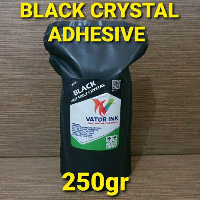 

[New] Vator Hot Melt Black Crystal Adhesive 250gr Sablon DTF Sub Blocker