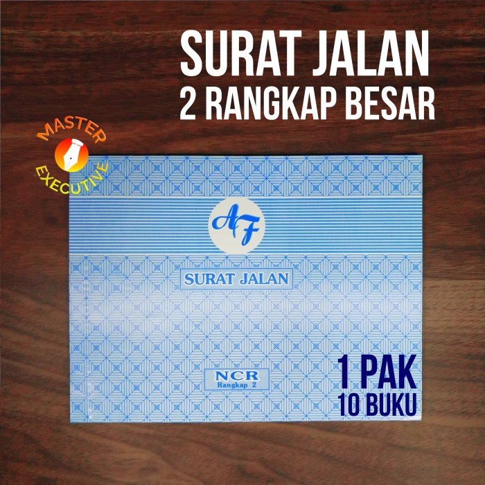 

Pak - 10 Buku AF Buku Nota Surat Jalan 2 ply NCR / Rangkap B2 Besar