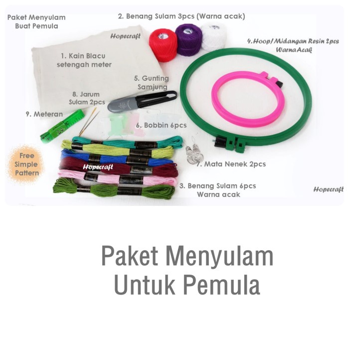 

Paket Menyulam/Paket Sulam/Embroidery Kit - Tipe B
