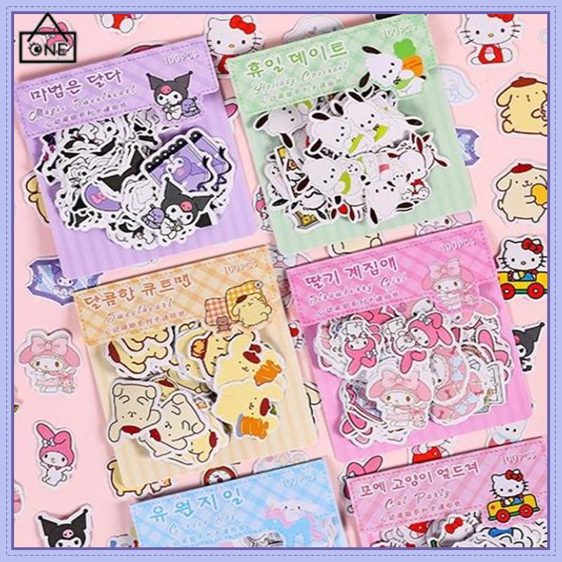 

COD❤️Stiker kartun kreatif Sanrio seri buku catatan lucu stiker dekoratif-A.one