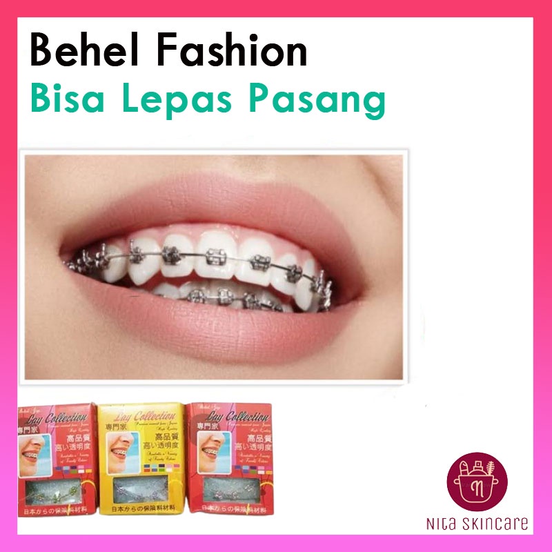 Behel Fashion Gigi Lepas Pasang Murah Kawat Behel WarnaAtas Bawah Lepas Pasang Fashion Cantik AF0183