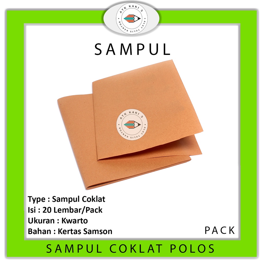 

Sampul Buku Coklat Polos Ukuran Kwarto Isi 20 Lembar - Pack