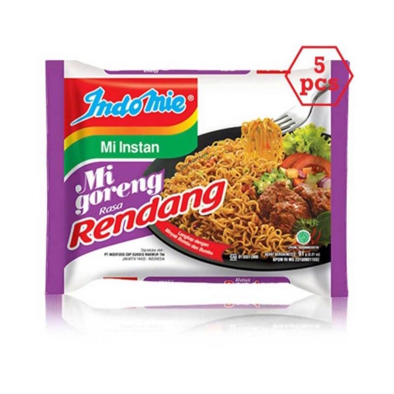 

INDOMIE GORENG RENDANG ecer 5 PCS