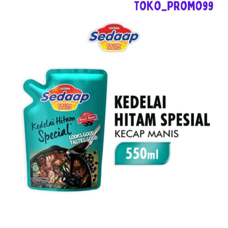 

Kecap Sedaap Kedelai Hitam Special kemasan 550ml (tidak dapat piring)