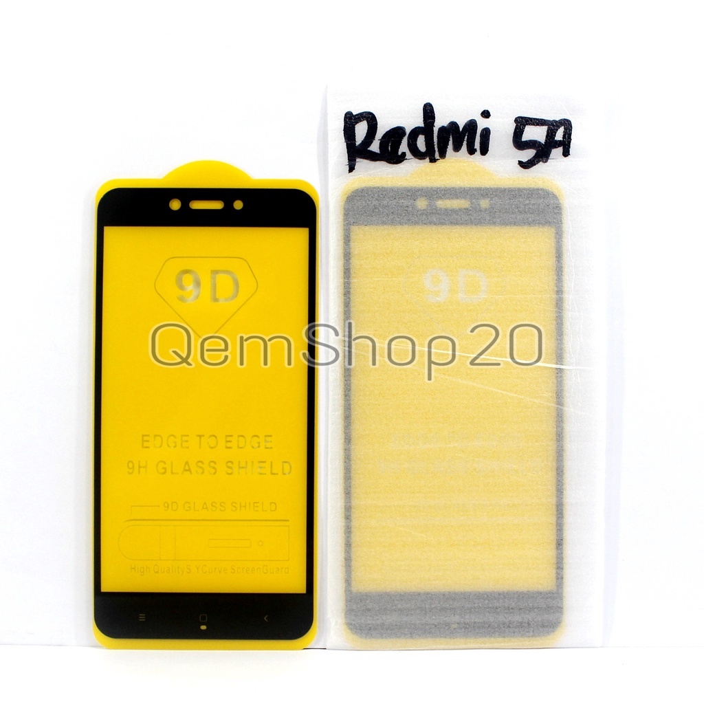 Tg TEMPERED GLASS 9D XIA REDMI 5A- 2017 MCG3B HITAM = REDMI 4X REDMI GO