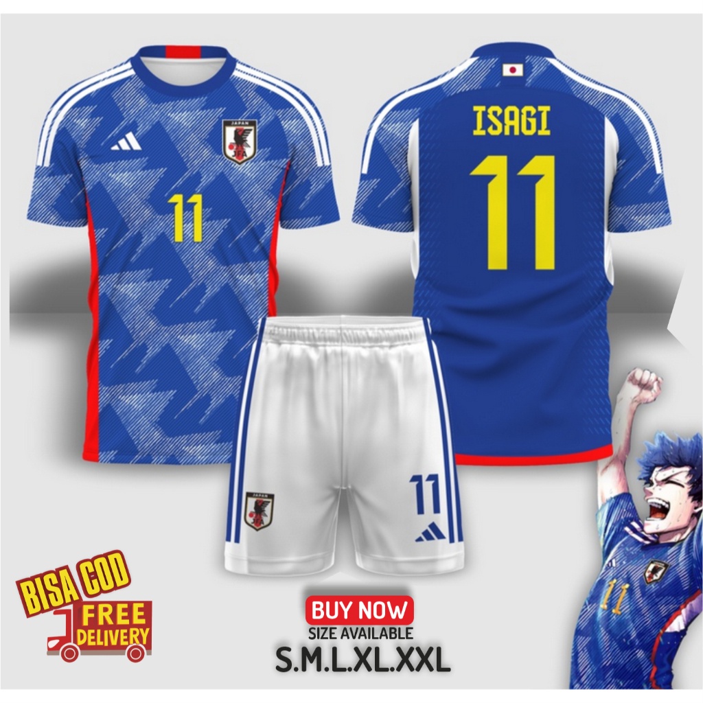 Baju Jersey Anime Timnas Jepang Japan Blue Lock Cosplay Bola Manga SIAP KIRIM