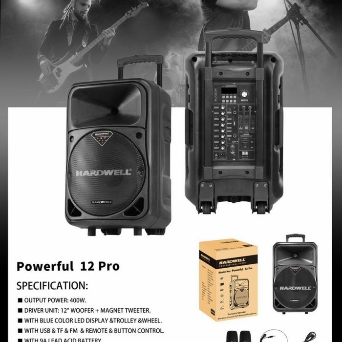 Speaker portable Hardwell powerfull 12 pro powerfull 12 pro12 pro