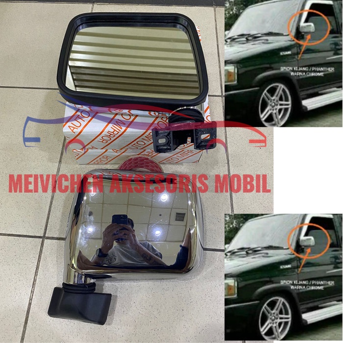 Spion Auto Mirror Kijang Super Kijang Grand Panther lama Chrome 2pcs Aksesoris mobil