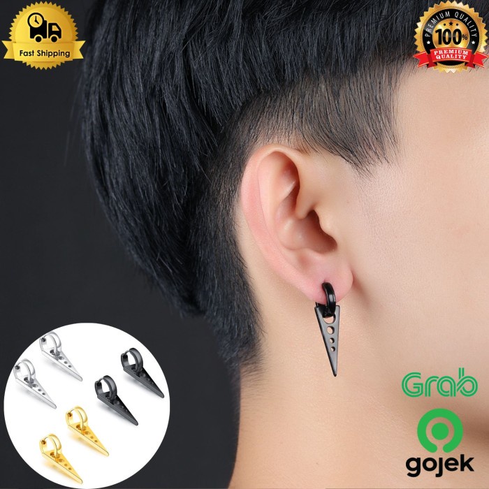 Anting jepit magnet tanpa tusuk / anting tusuk pria titanium ori ,/ anting pria / anting stainless a