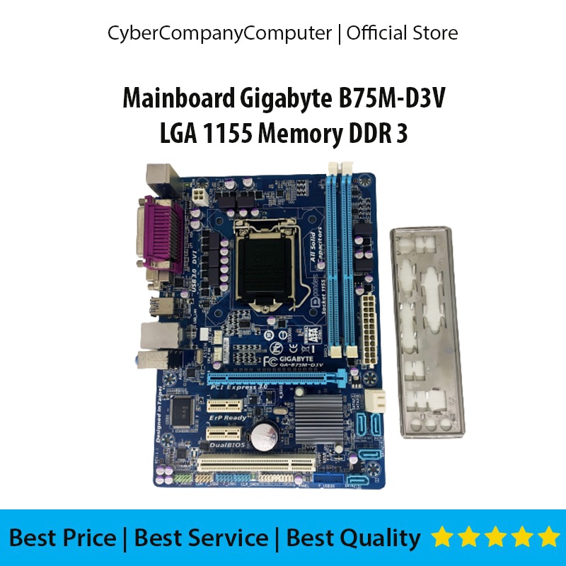 Mainboard Intel Gigabyte B75 LGA 1155 DDR3 Support Gen3