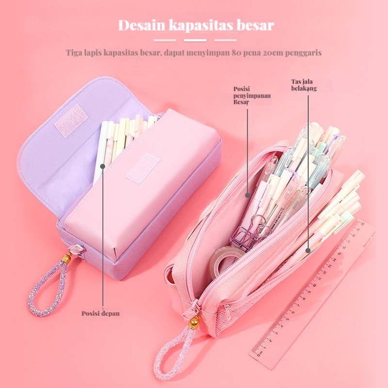 

Jual Produk Multifunction Pencil Case Cute Organizer Tempat Pensil Cartoon QuickSand Animal Kotak