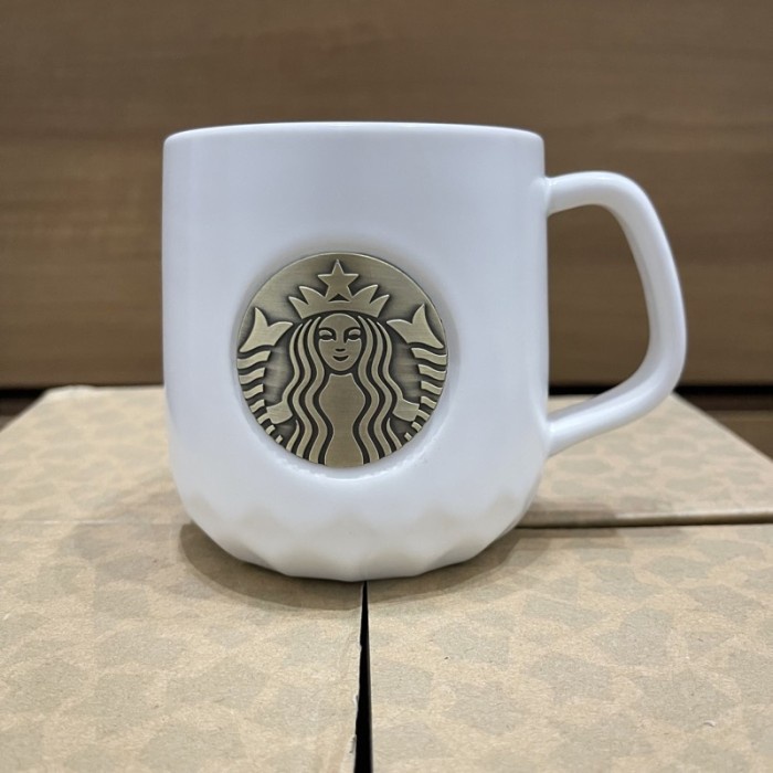 Mug Kopi Starbuck Gelas Kopi Starbucks - Putih
