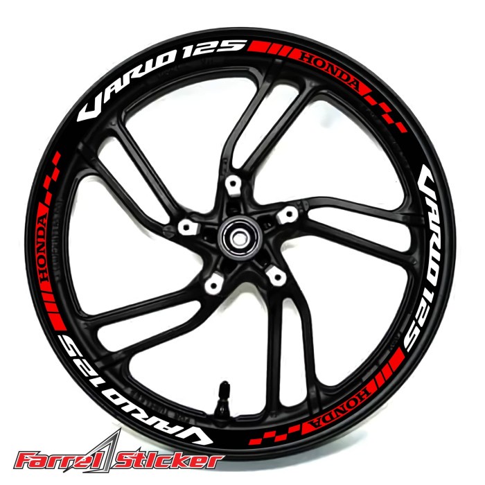 Stiker Velg sticker Velk Vario 125 - Merah
