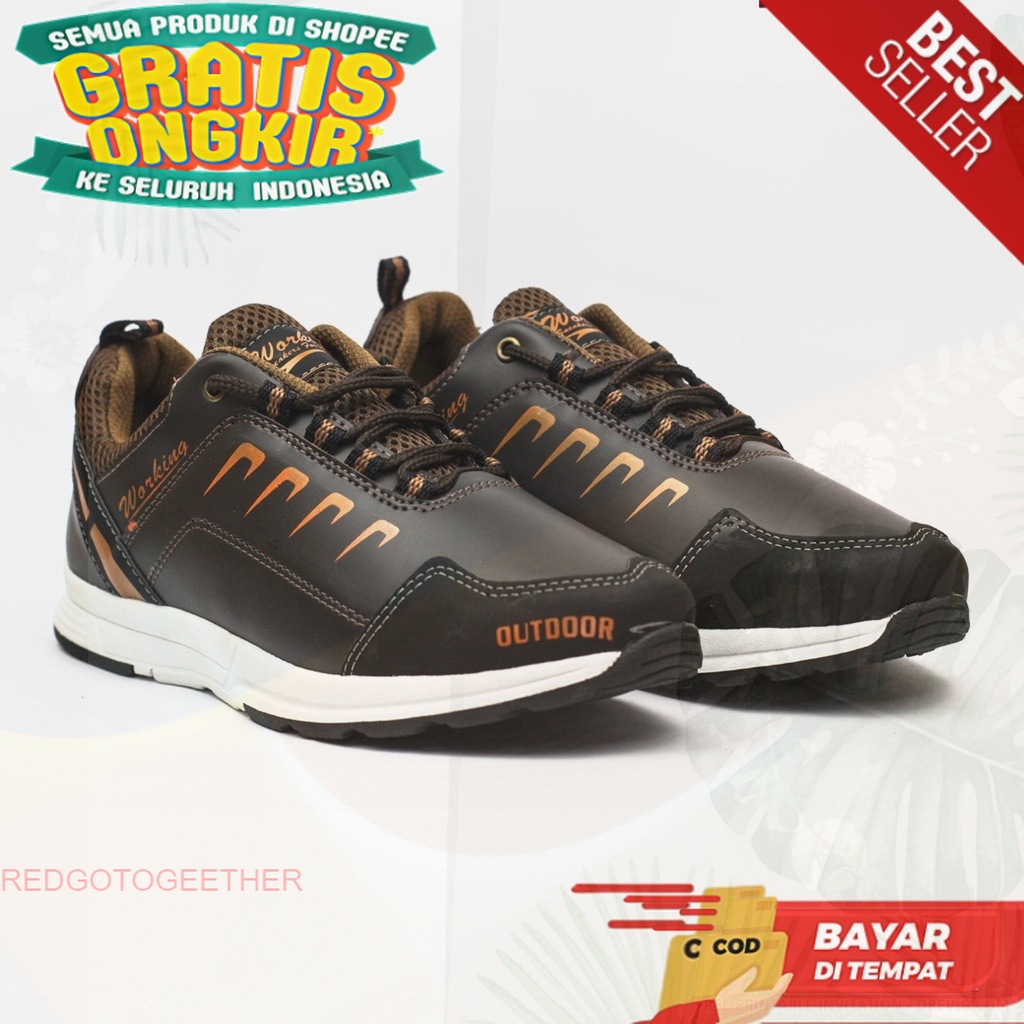 Sepatu Sneakers Working Running Kode G-12 Size 39 - 43 Import Asli Snekers Pria Sneaker Cowok Sniker