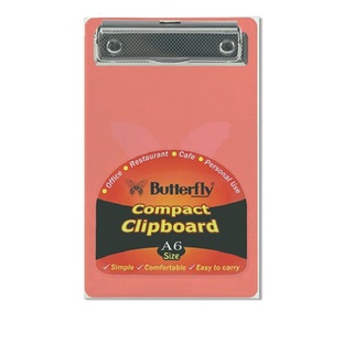 

Mini Clipboard / Papan Jalan Plastik A6 Butterfly Compact