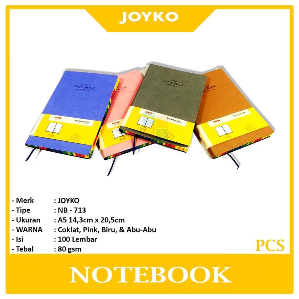 

JOYKO - Notebook NB-713 Lively Book Varian Buku Catatan - Per Pcs