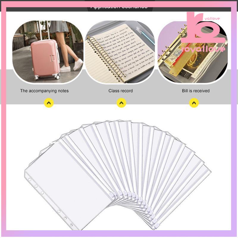 

COD A6 A5 Binder Pocket Kantong / Ziplock bag / Pouch / Zipper PVC Diary Notebook 6 Ring