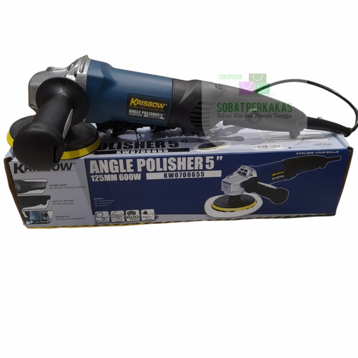 Mesin Poles / Polisher / Alat Poles Mobil Marmer 125 mm Krisbow
