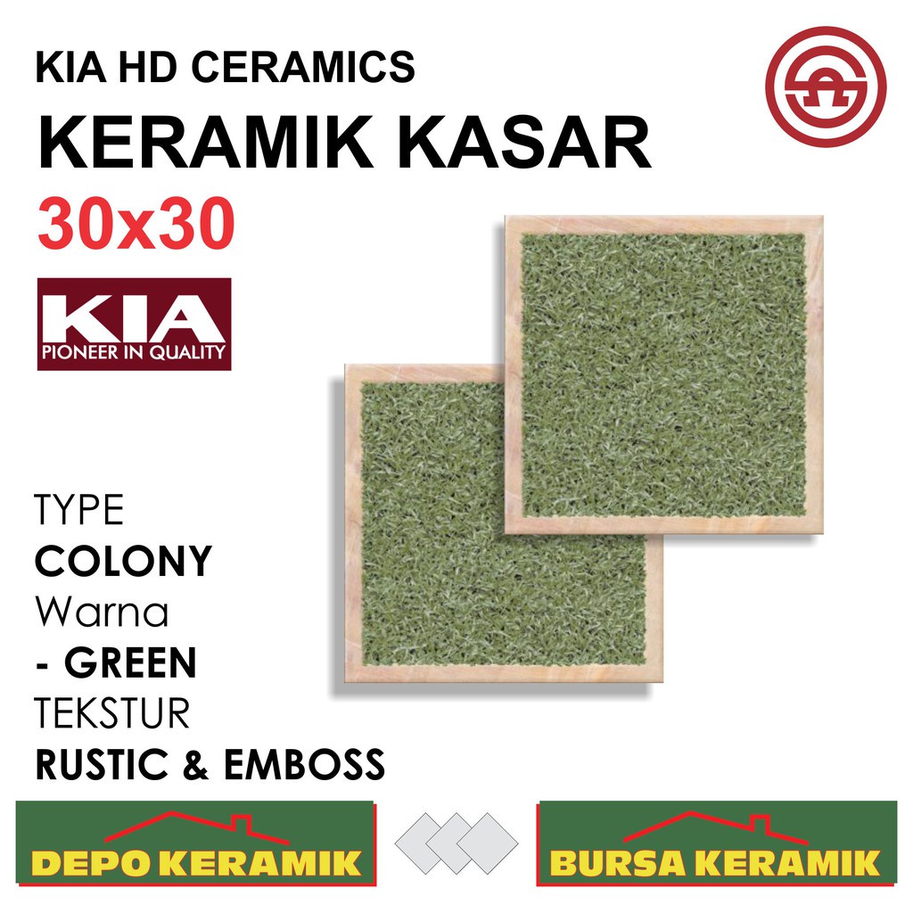 Keramik Lantai Kasar KIA 30x30 COLONY GREEN