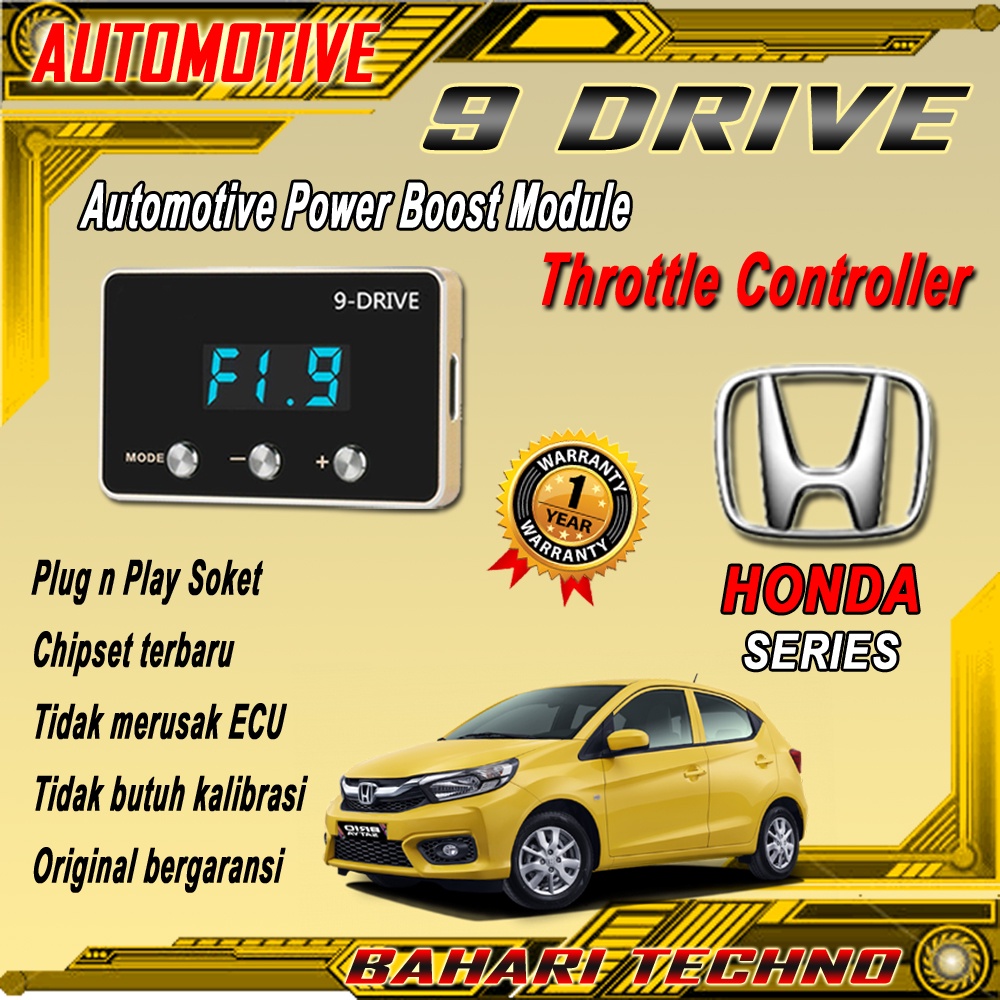 9 DRIVE HONDA SERIES THROTTLE CONTROLLER PIGGYBACK BRIO CRV MOBILLIO JAZZ HRW BRV CITY CIVIC REMAP E