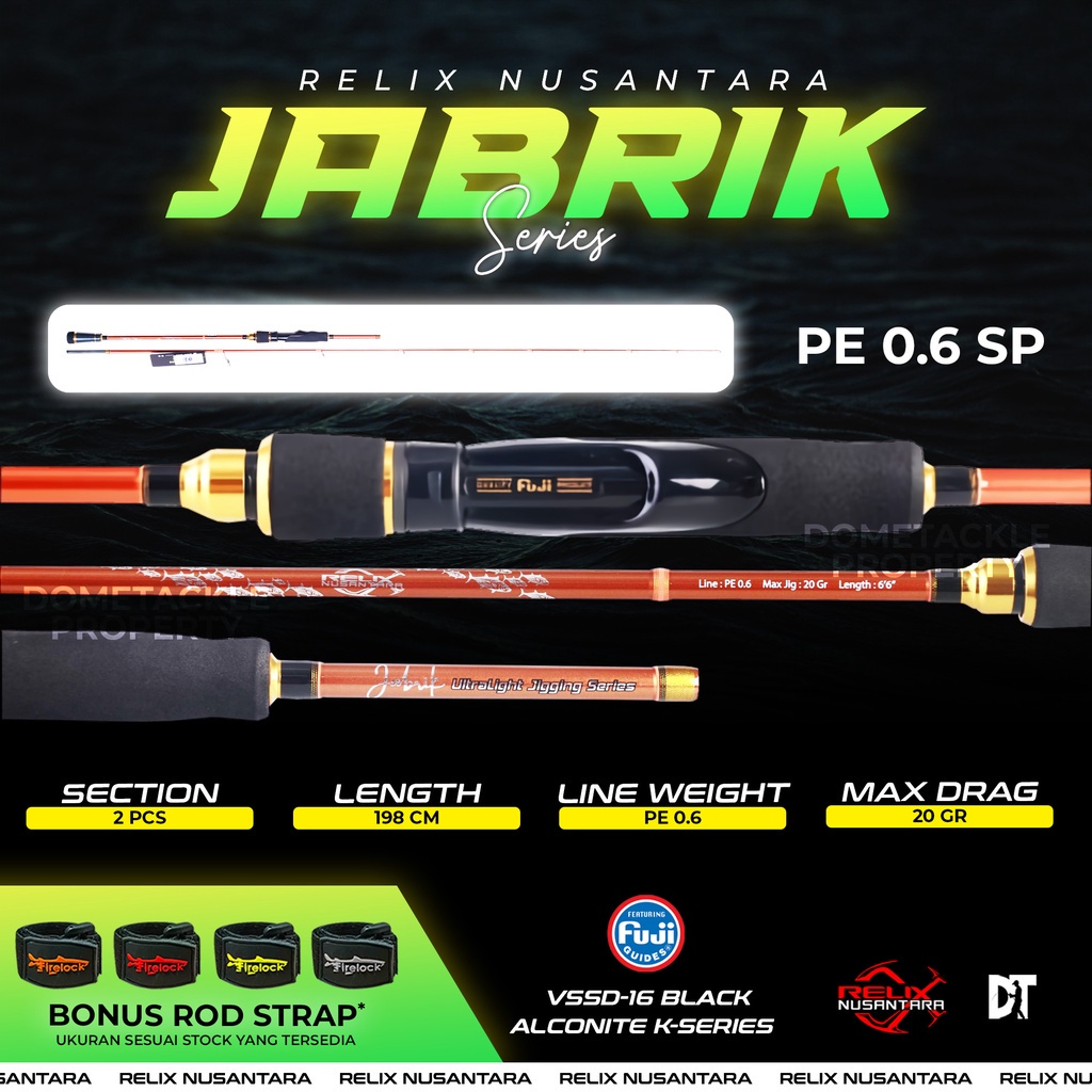 RELIX NUSANTARA JABRIK XP JORAN PANCING ROD JIGGING SPINNING OVERHEAD PE 0.6 0.8 1 2