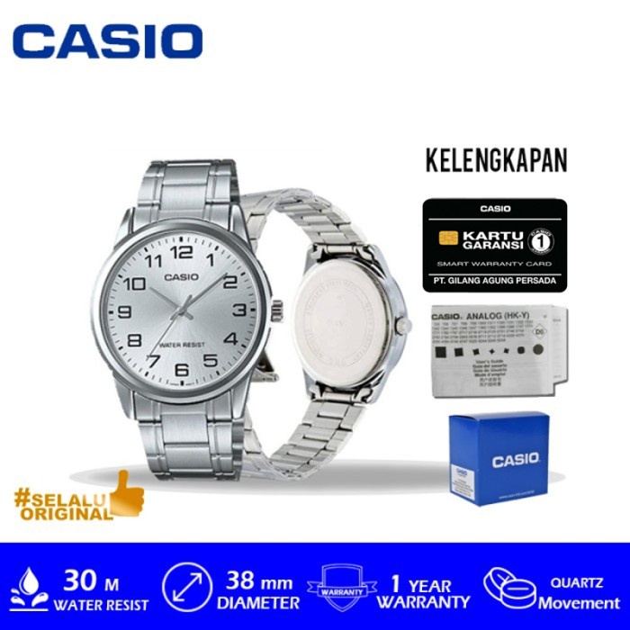 New Casio General MTP-V001D-7BUDF/MTP-V001D-7BUDF/MTP-V001D Original Murah