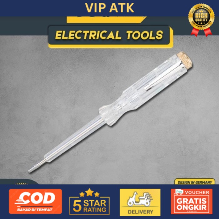 

DELI Test Pen Voltage Tester 19cm / Tespen Listrik DC Deli DL8002