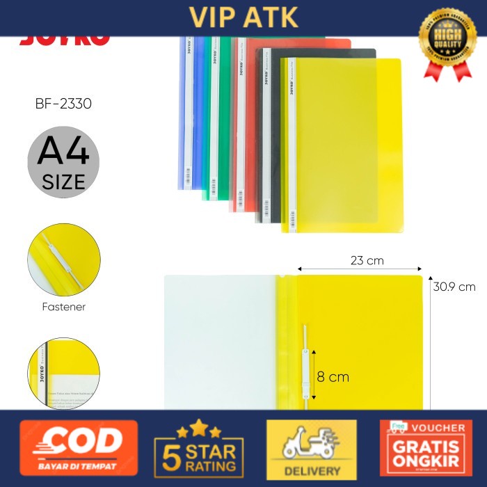 

Joyko File Folder A4 F4 Document Business File / Map Plastik File - A4 alat tulis kantor atk